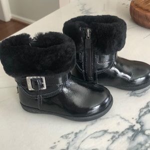 Black Patent leather UGG boots